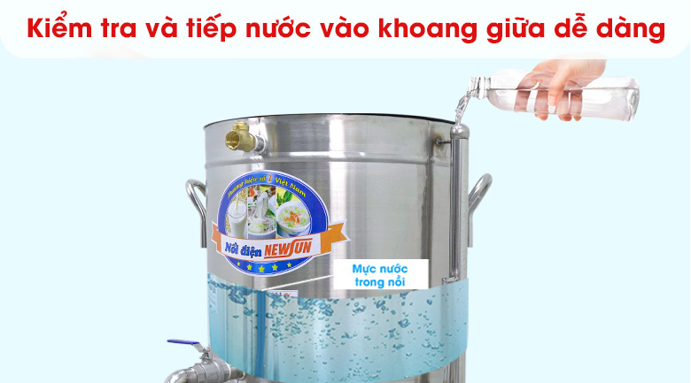 Ống tiếp nước, ống thăm dò mực nước bên hông máy