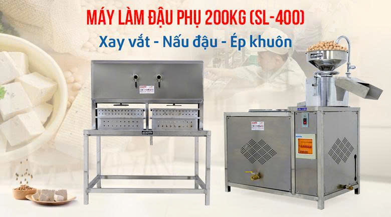 Máy làm đậu hũ 200kg Hình ảnh trực quan máy làm đậu hũ 200kg