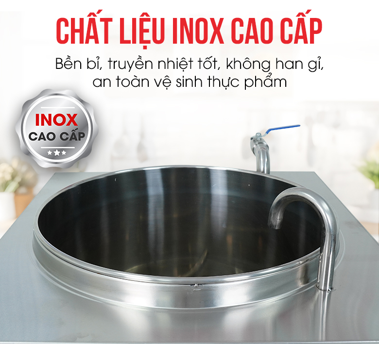 Dây chuyền làm đậu phụ Nồi nấu làm tự chất liệu inox cao cấp đảm bảo vệ sinh an toàn thực phẩm