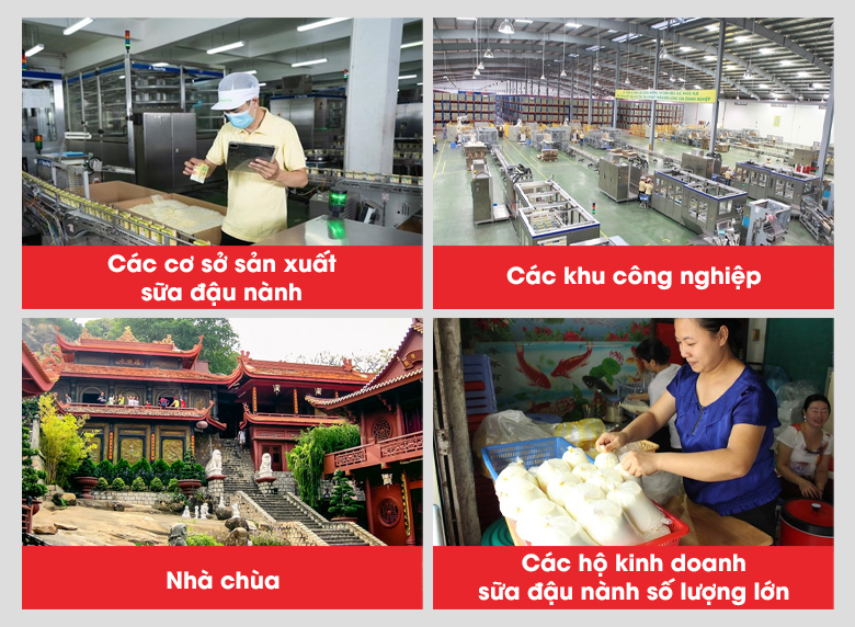 Dây chuyền làm đậu phụ Những đơn vị phù hợp sử dụng máy làm đậu phụ công nghiệp