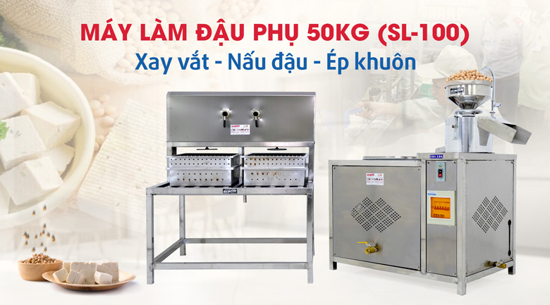 Máy làm đậu phụ mini gia đình 50kg Hình ảnh máy làm đậu phụ mini gia đình model SL-100