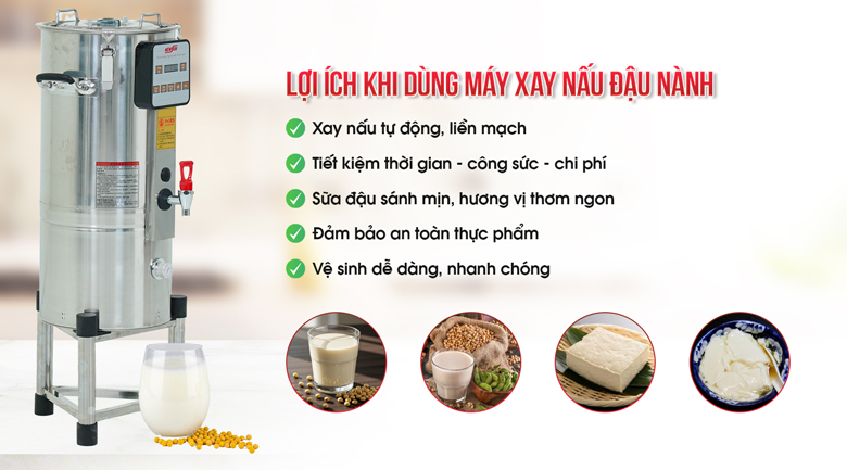 Lợi ích nhận được khi nấu sữa đậu bằng máy xay nấu sữa đậu nành 9136FS -S 15L Lợi ích nhận được khi nấu sữa đậu bằng máy xay nấu sữa đậu nành 9136FS -S 15L