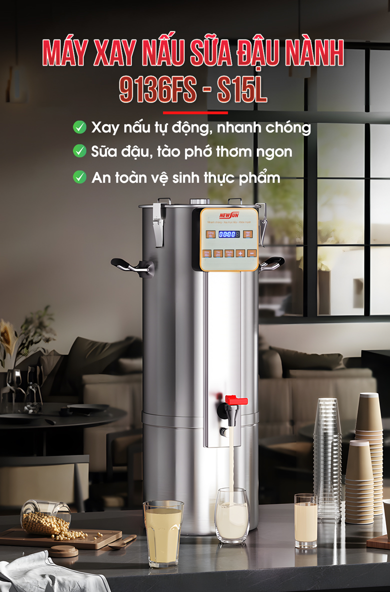 Máy xay nấu sữa đậu nành 9136FS-S15L là thiết bị rất hữu ích Máy xay nấu sữa đậu nành 9136FS-S15L là thiết bị rất hữu ích