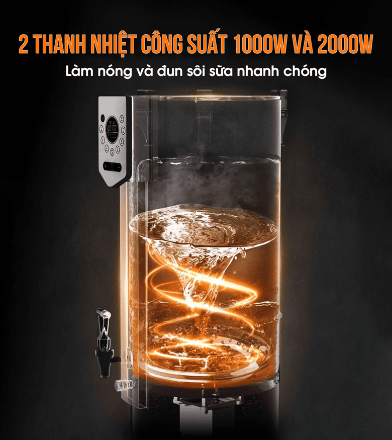 2 Thanh nhiệt đun nóng sữa nhanh chóng