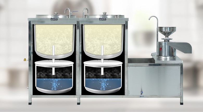 Hệ thống nồi nấu cách thủy dung tích lớn của máy FS-300