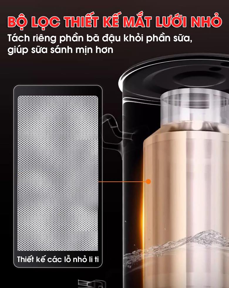 Giỏ lọc có mắt lưới nhỏ giúp lọc sạch hơn