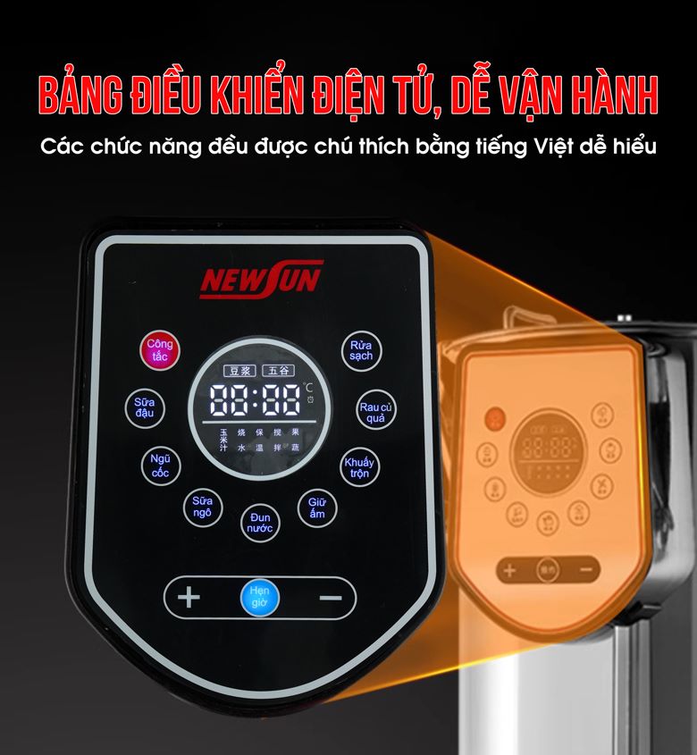 Bảng điều khiển dễ sử dụng