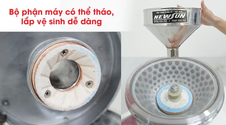Một số bộ phận của máy có thể tháo lắp dễ dàng
