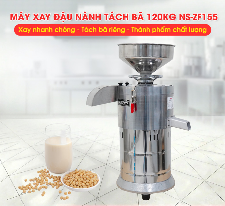 Máy xay đậu nành tách bã 120kg NS-ZF155